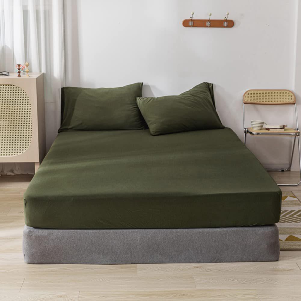 Simple Solid Color Pattern Mattress Three-Piece Digital Printing Bedding Mattress Three-Piece Set Children And Adults