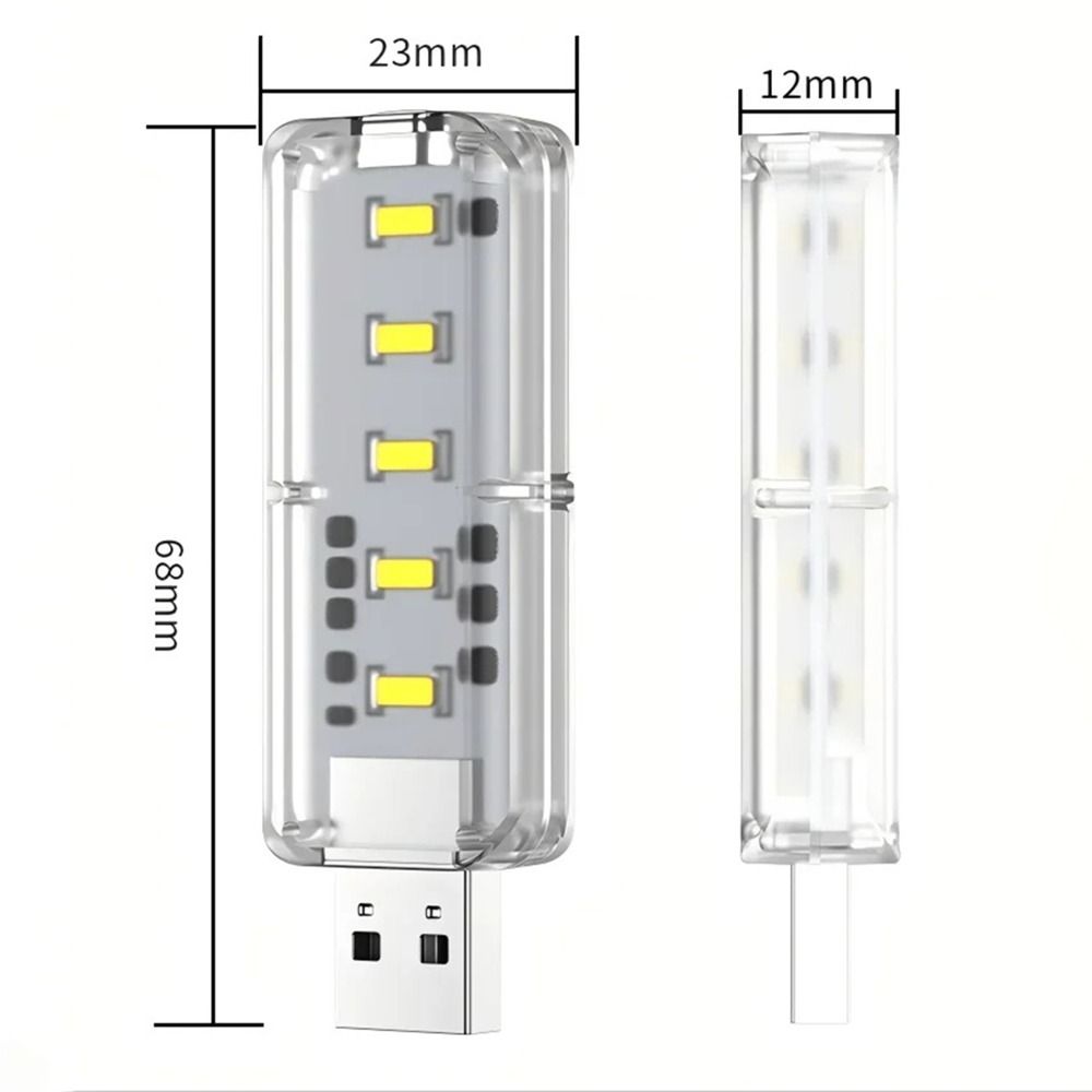 Portable PC USB Night Light 5V Power 3000K/6500K Touch Dimming Light Dimmable Function 10 LEDs Plug In Light Study Lamp