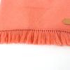 Pristine HERMES Scarf Grand Chevron Leather Logo Patch and Fringe Scarf Cashmere Used