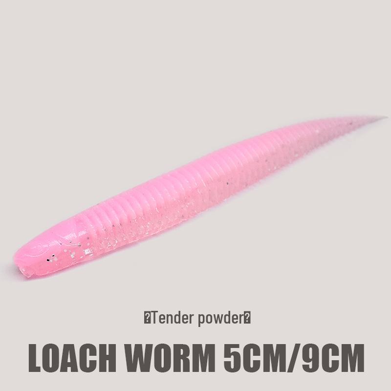 LUREPEAK Light Dance Appât Souple: Leurre Ver à Queue d'Aiguille Noir pour Bar & Poisson Mandarin.