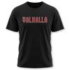 VALHALLA Norse Mythology Viking T-Shirt | Bold Red Letter Text Tee Shirt