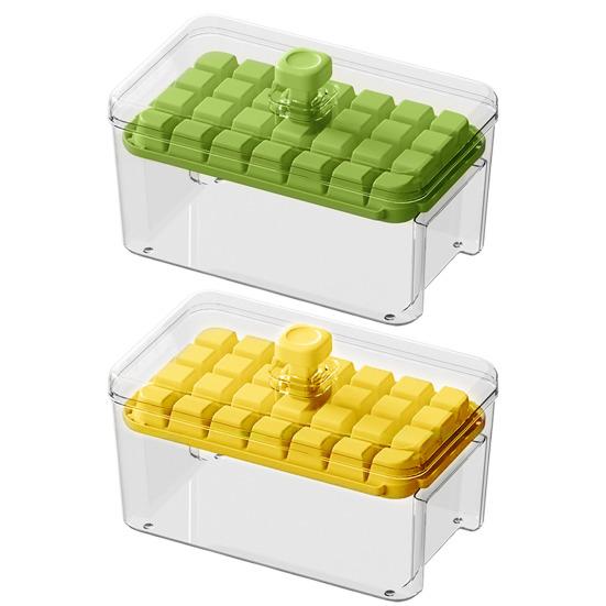 Silicone Ice Cube Tray with Shovel One-click Release Ice Mold Family Gatherings DIY Ice Maker for Whiskey Cocktail