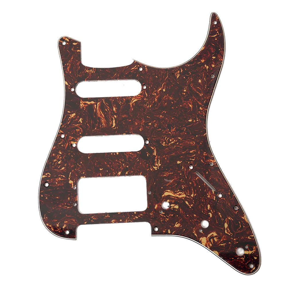 Electric Guitar Pickguard Pre-wired SSH Scratchplate PVC Protector Accessory for ST Style Guitar Parts Replacement темно-коричневого