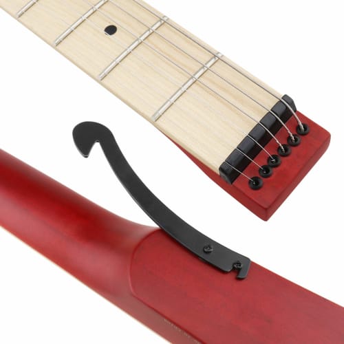 Anygig Portable Travel Electric Guitar, 82cm, 1.6kg, Brown, Sapele 25.5 Full-Scale, Right-Handed, with Gig Bag