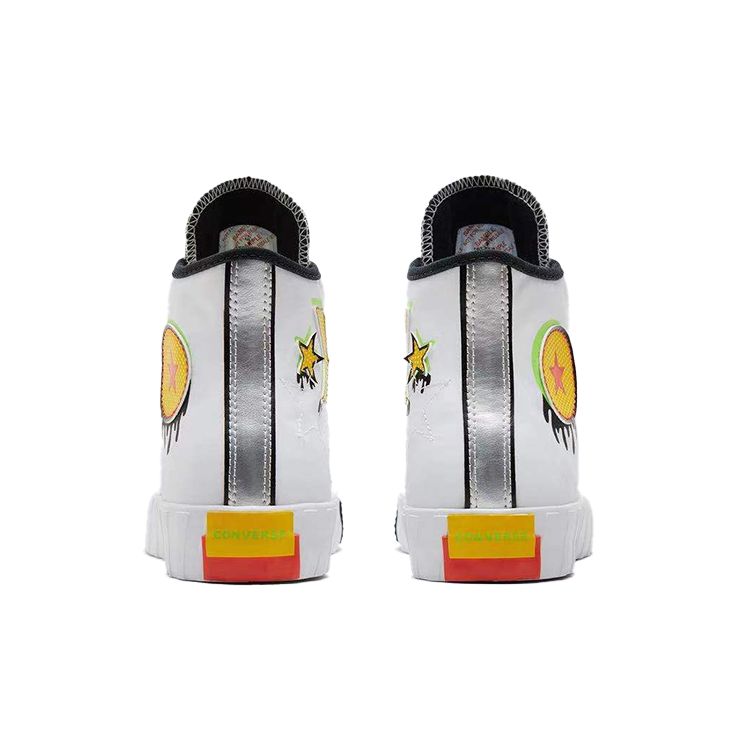 Converse Pop Art Unt1tl3d High Top Canvas Sneakers Unisex Sneakers White Black Yellow 171734C