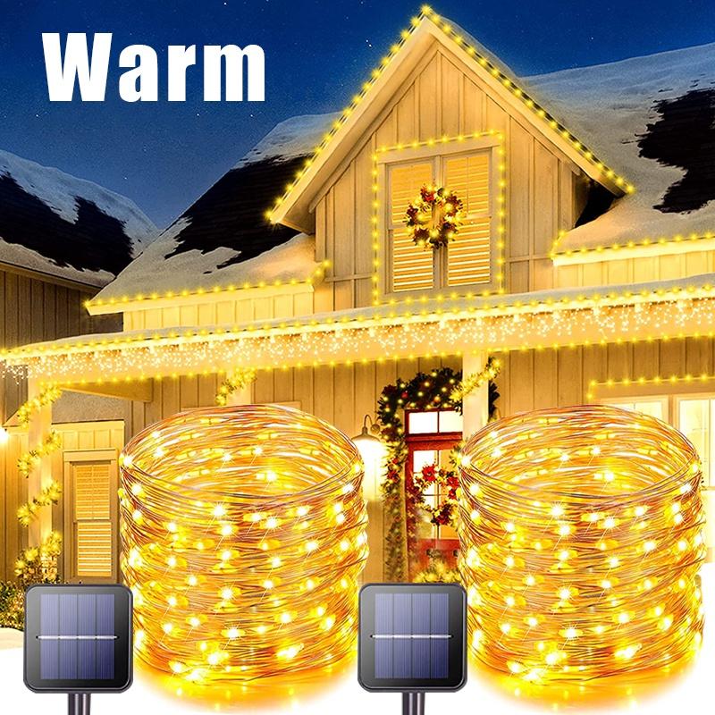 Outdoor Solar Fairy Light 7M/12M/22M/32M String Lights Engery Saving Waterproof Christmas Decoration for Birthday Wedding