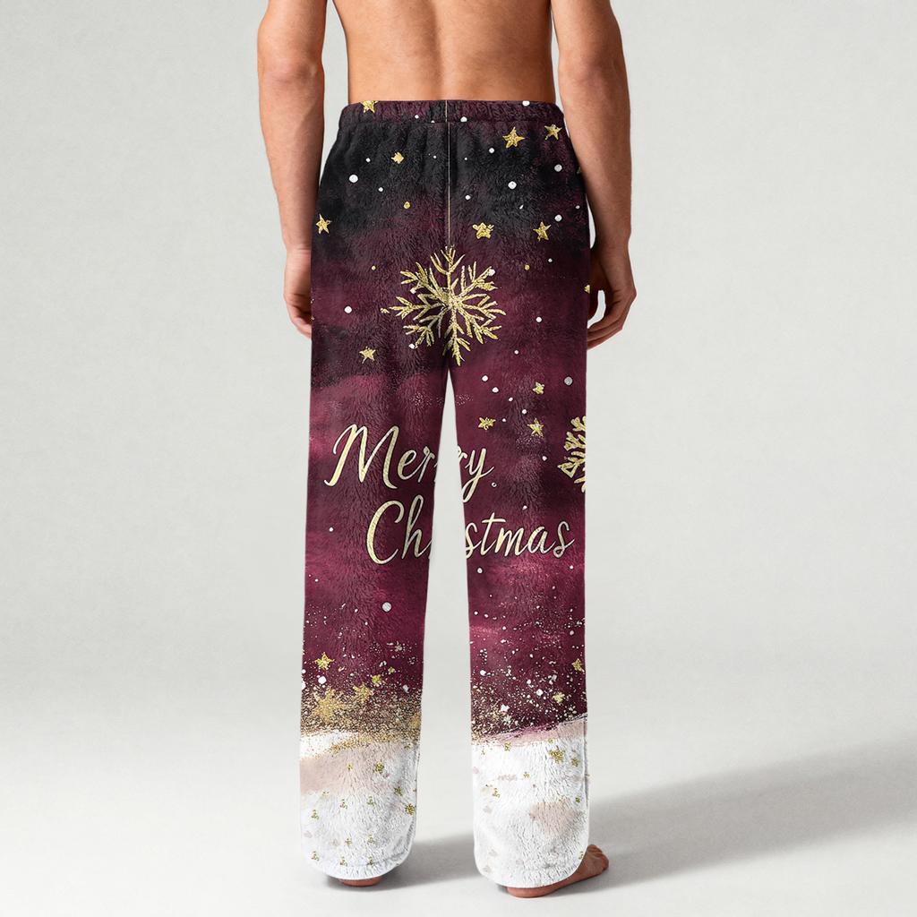 Herrar Flannelbyxor med dragsko och ficka Hemmakläder Sovbyxor