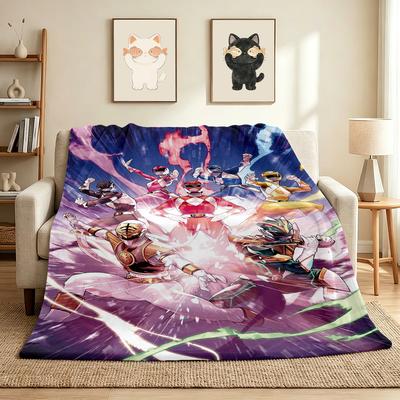 Power Rangers Flannel Blanket Throw Blanket Soft Warm Sofa Bed Camping Home Decor Unique Christmas Gift C9211986