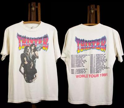 Vintage 1991 Trixter World Tour Concert Tee White All Size S-4XL