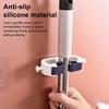 Mop Clip Broom Holder Non-Slip Design Waterproof Mop Strong Load-bearing Storage Rack Broom Hanger Hook