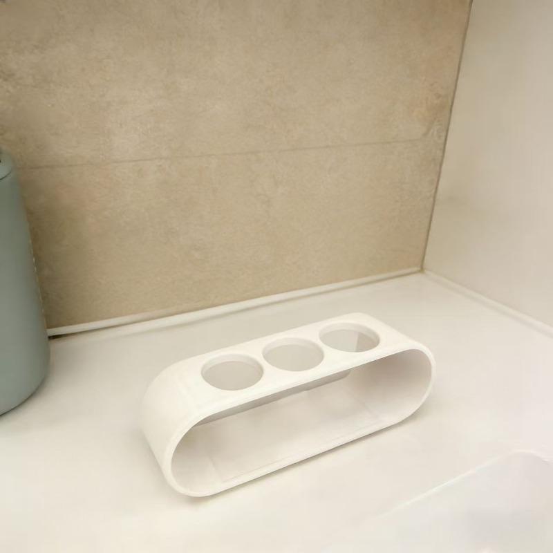 

Electric Toothbrush Holder - Can Accommodate 3 Electric Toothbrushes, Storage Tool,Bathroom Storage Item,Keeps The Bathroom Tidy білий