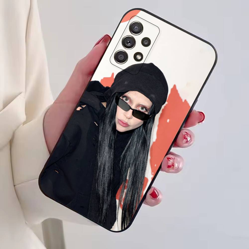 S-Singer L-Lady Gaga Phone Case For Samsung S25,S24,S21,S22,S23,S30,Ultra,S20,Plus,Fe,Lite,Note,10,Black Cover