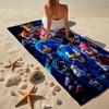 Ultra-Soft Beach Towel with Sonic Theme,Ideal for Pool - Camping, Diving - Perfect Travel Essential, Vibrant Beach Towel.