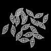 2x20Pcs Hollow Alloy Leaf Pendant 4x1.6cm Jewelry DIY Making Necklace Keyring