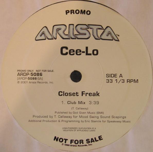 

12inch Record CEE-LO - Closet Freak ARDP5086 Arista 2001 US Rap & Hip-Hop/R&B Used