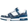 Trainer Cow Leather Fashion Trend Low Top Skateboard Shoes Women's Light Blue 1AC2AM