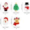 10pcs Resin 2D Christmas Cake Toppers Merry Christmas Santa Claus Tree Deer Cupcake Picks for Xmas Party Decor Supplies
