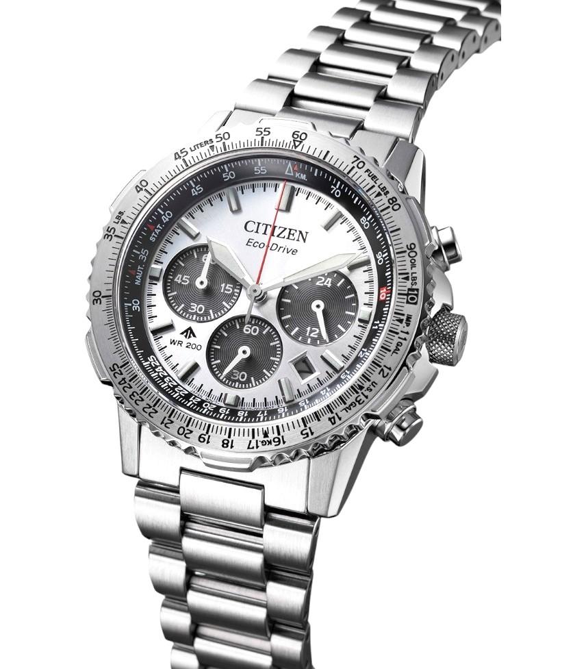Citizen Eco-Drive Chronograph 40mm Zifferblatt Edelstahl Herrenuhr CA4660-61A