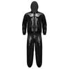 Men’s Outdoor Waterproof Suit Hooded Windbreaker Jacket Front Zipper and Sweatpants for Trail Fishing Workout Exercise