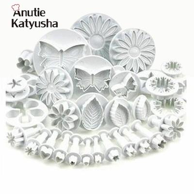 33pcs Plunger Fondant Cutter Cake Tools Cookie Mold Biscuit Mould DIY Craft 3D Bakeware Sets Baking Mold