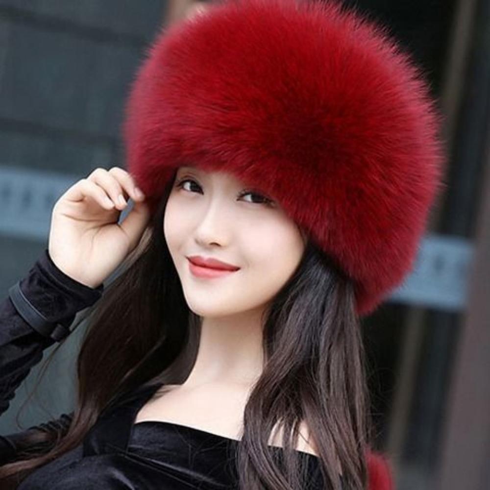 Fur Fox Hair Hat Female Winter Mother Style Thickened Warm Fox Hair Snow Hat Rex Rabbit Mink Hair Basin Hat
