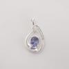 Iolite Gemstone 925 Sterling Silver Women Jewelry Partywear Necklace Pendant 1.4" Birthday Gift For Wife/Her CZP-16-14