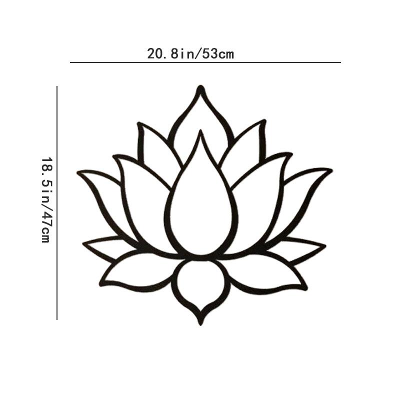 Lotus Flower Metal Wall Art – Mandala Design for Outdoor Decor, Elegant Metal Wall Accent for Stylish Home & Garden