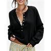 Autumn and Winter New Women's Breasted Semi-open Neck Sweater Versatile Knitted Top Women