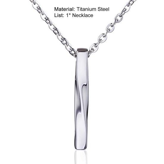 Men Necklace Rectangle Spiral Jewelry Hip Hop Style Male Pendant for Daily Wear