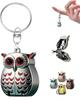 Owl Keychain Nail Clippers, Stainless Steel Foldable Mini Nail Clippers, 2-in-1 Ultra-sharp Foldable Owl Nail Clippers with Nail File