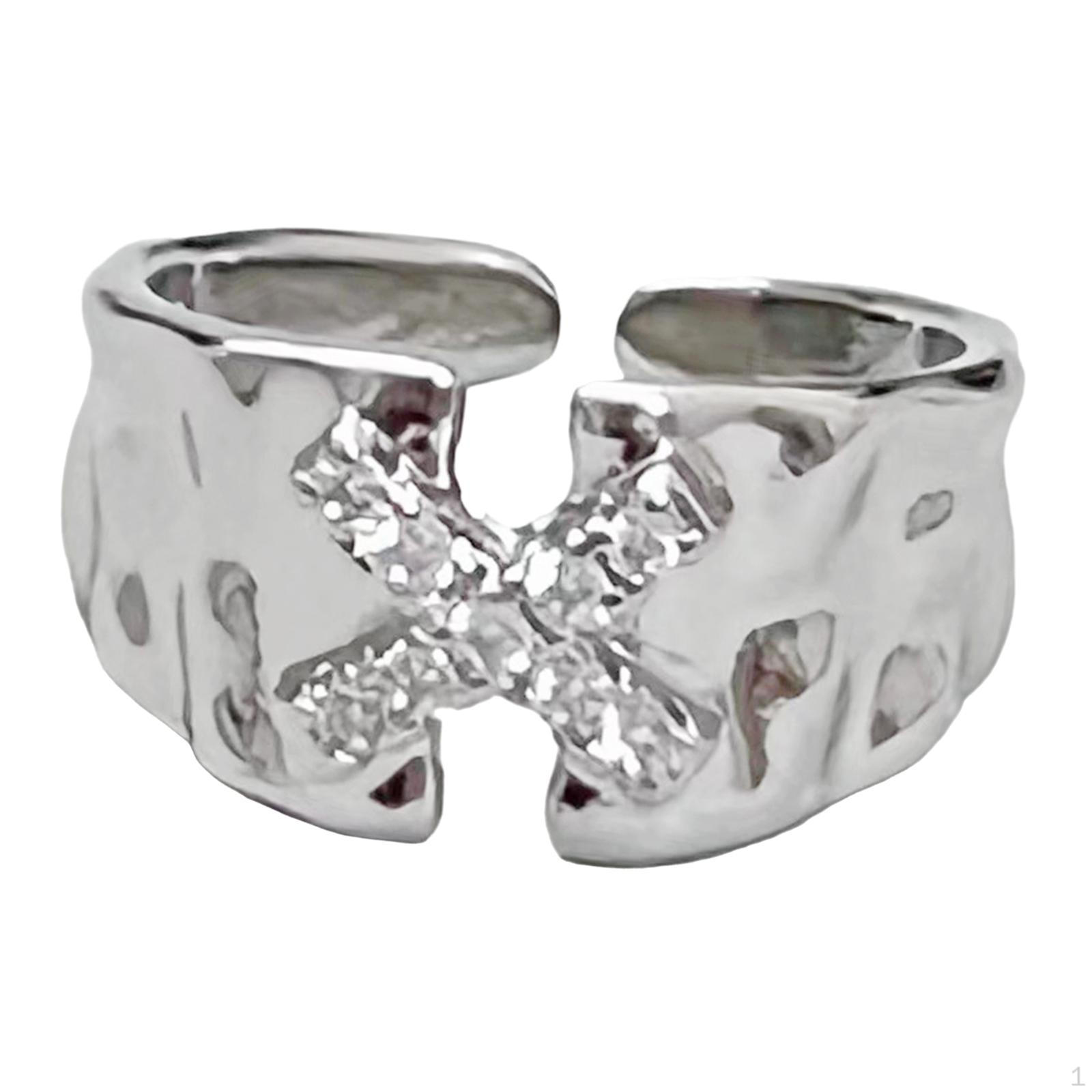 

Trendy Adjustable Opening Rings Finger for Wedding Women/Men Ornament Style A