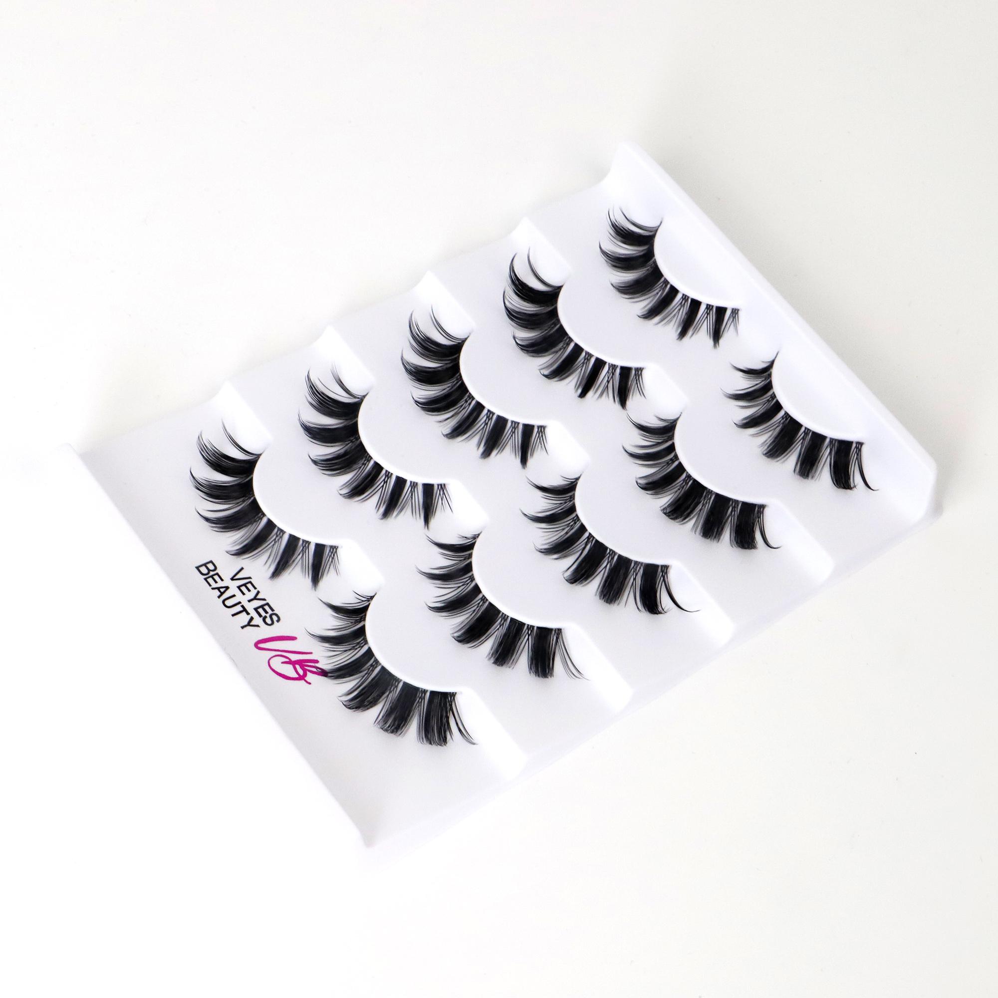 

Veyesbeauty Манга Пучки Ресниц Невидимая Лента СЕРИЯ STRICHIC Быстрое и Легкое Нанесение 5 Пар 1 X TRAY чёрный