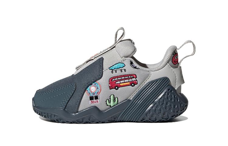 Cleofus x Adidas 4Uture Rnr Ac I Abrasion Resistant Low top Running Shoes Gray Color Infant And Toddler FW8036 22