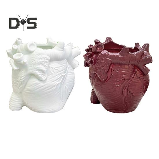 Kleiner Stifthalter in Form eines menschlichen Herzorgans, realistisches 3D-Herzanatomiemodell, Schreibtisch-Aufbewahrungs-Organizer für Make-up-Pinsel und Stifte