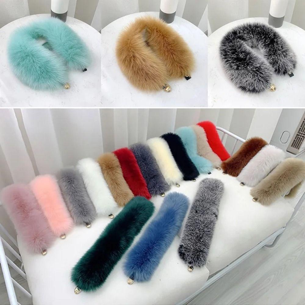 Winter Furry Fur Collar Plush Fake Fur Scarf New Faux Fox Fur Collar Shawl
