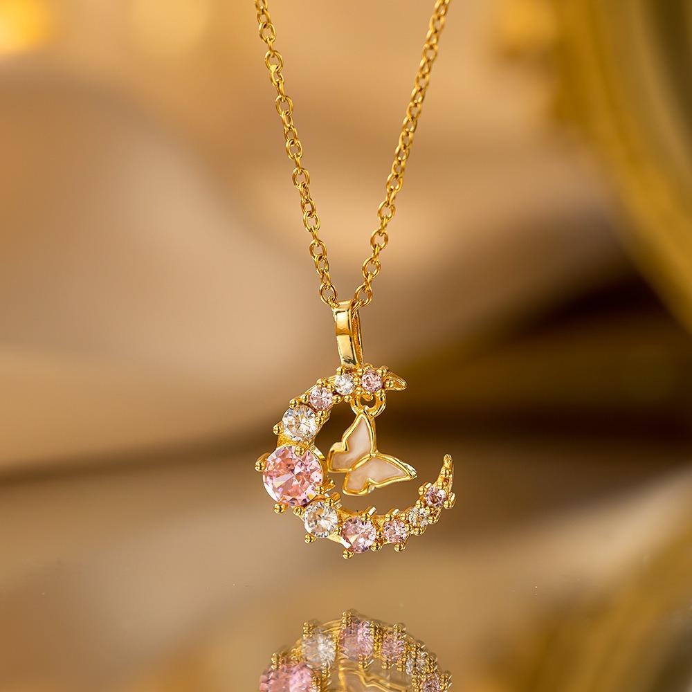 Elegant Luxury Full Zircon Copper Micro Inlaid Necklace Women Simple Exquisite Collarbone Chain Necklace