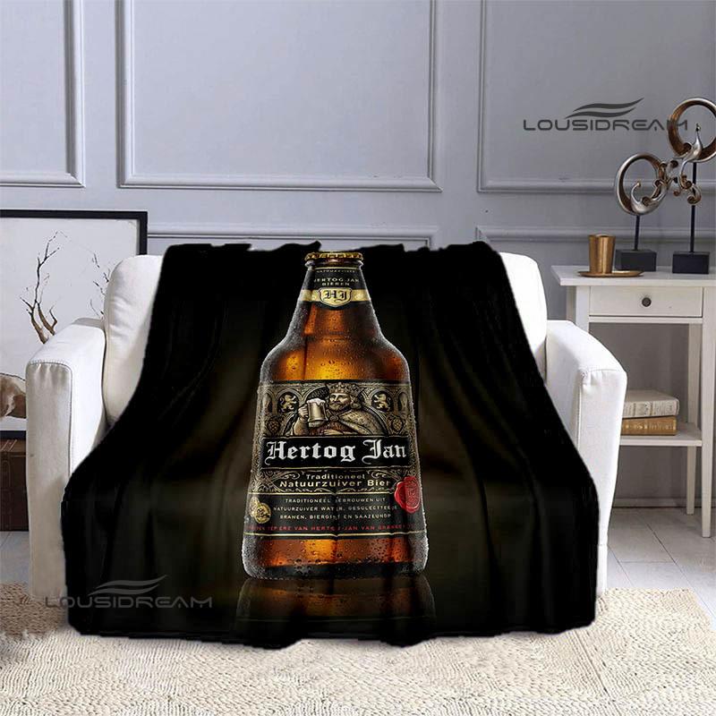 Hertog Jan LOGO Printed Blankets Fashion Warm Blanket Soft And Comfortable Blanket Home Travel Blankets BedLinings Birthday Gift