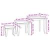Nesting Side Tables Set 3 pcs Natural Solid Mahogany Wood