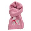 Knitted wool autumn and winter cold-proof versatile warm comfortable neck protection scarf three-dimensional bow jacquard deer scarf