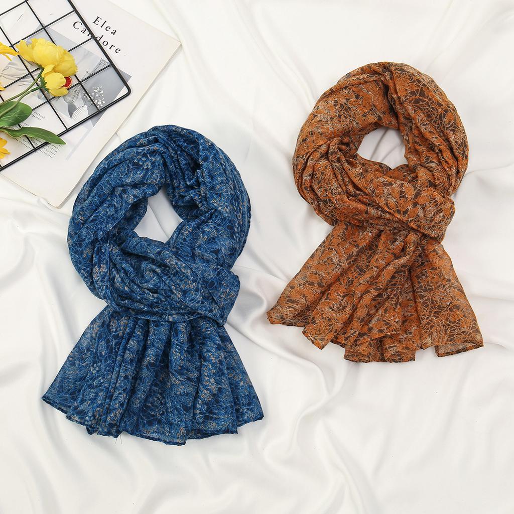 New Printed Cotton Viscose Hijab Scarf Woman Muslim Hijabs Shawl Lightweight Breathable Long Wraps Lady Fashion Headband