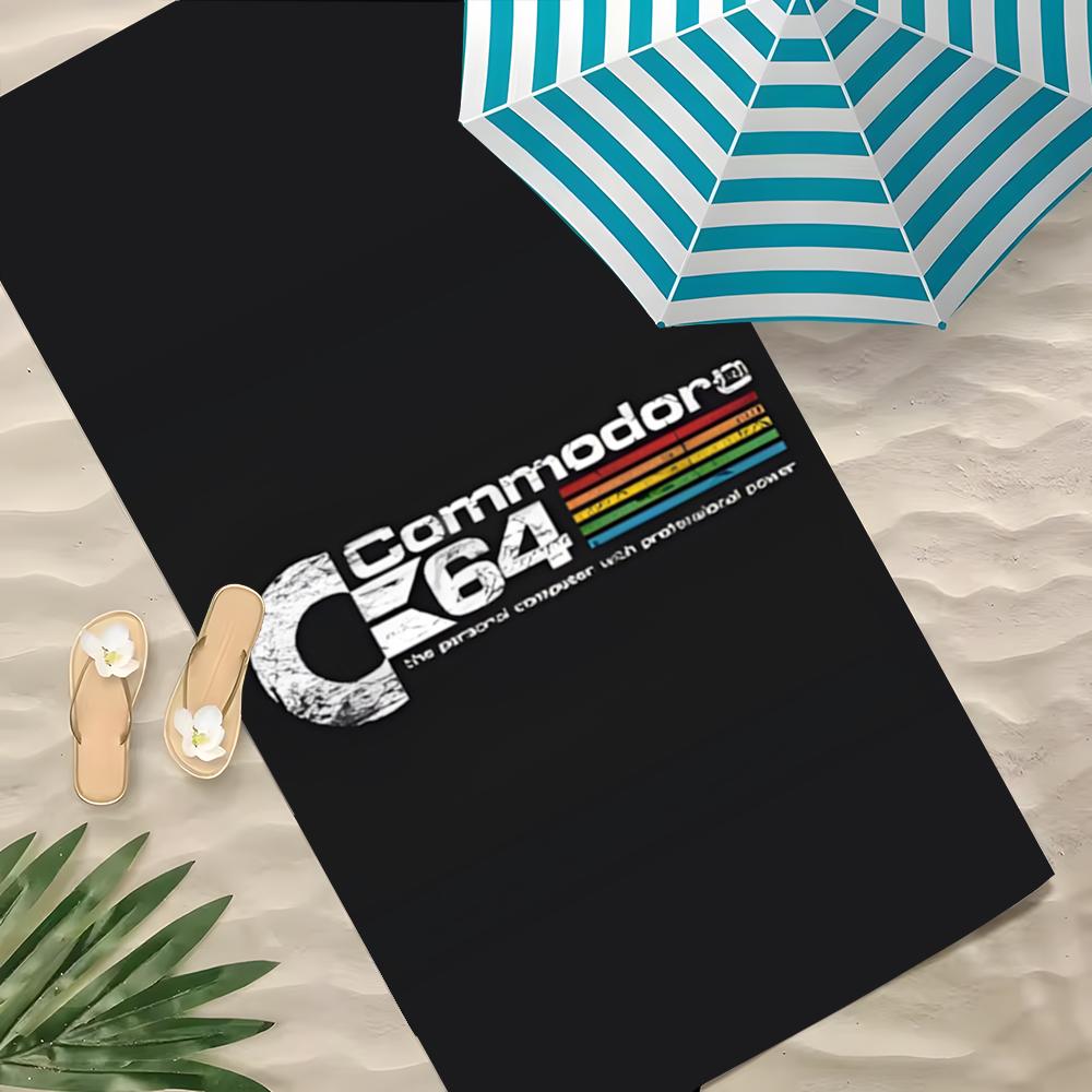 Game Commodore 64 Towel Polyester Beach Towel Quick Dry Sand Free Bath Towel for Summer Pool Travel Vacation