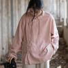 Women Chinese Style Stand Shirts Spring Solid Color Button Blouses Long Sleeve Vintage Ramie Cotton Shirts
