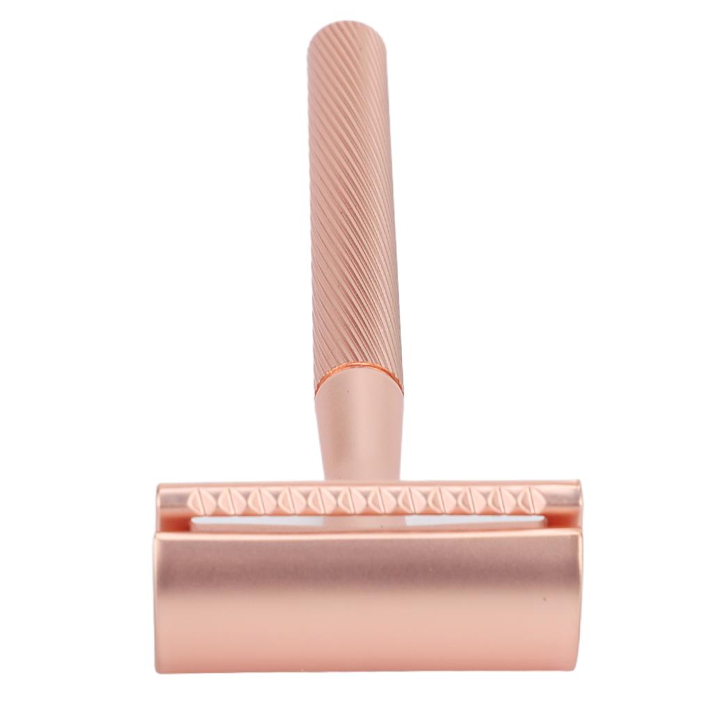 Zinc Alloy Men Portable Brass Handle Double Shaving with Base for Face Grooming