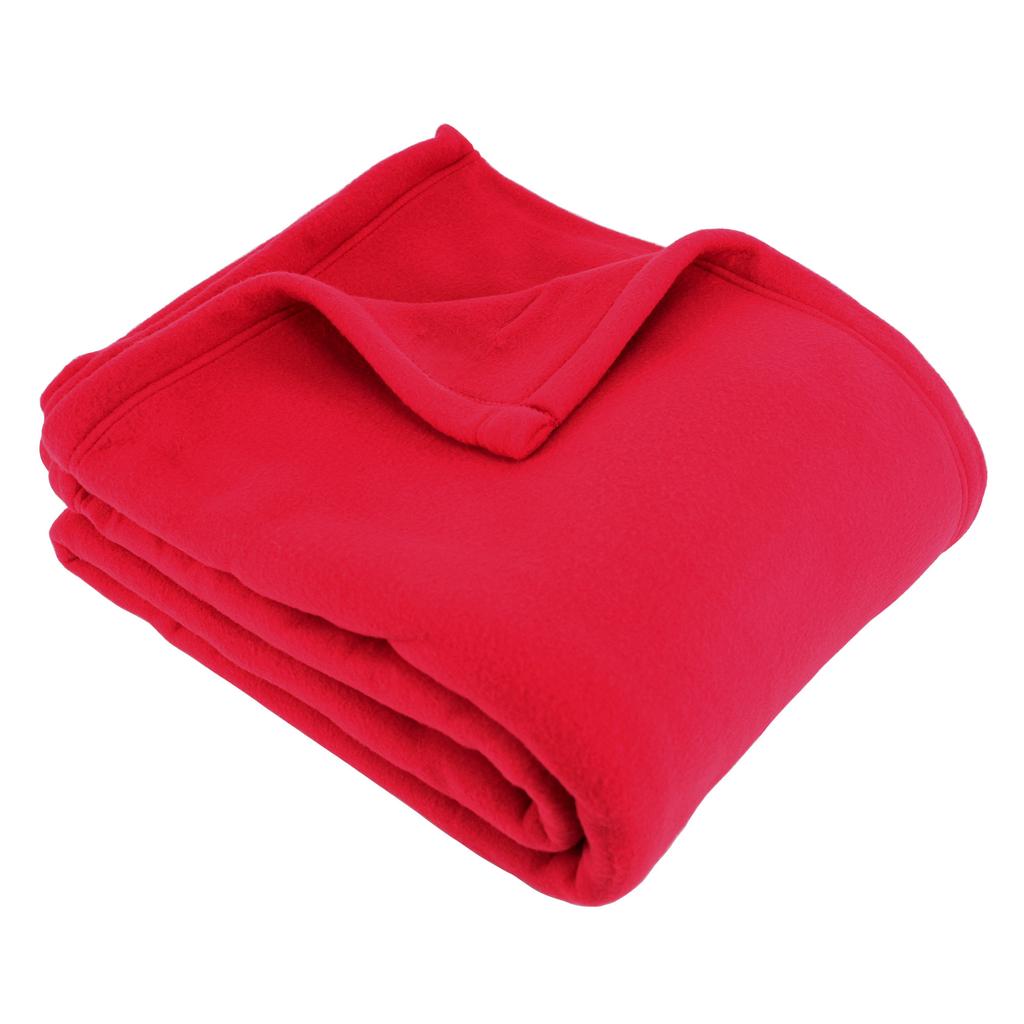 Buy Fleece Blanket 180x220 Cm 100 Polyester 350 G/m2 TEDDY Cherry Red