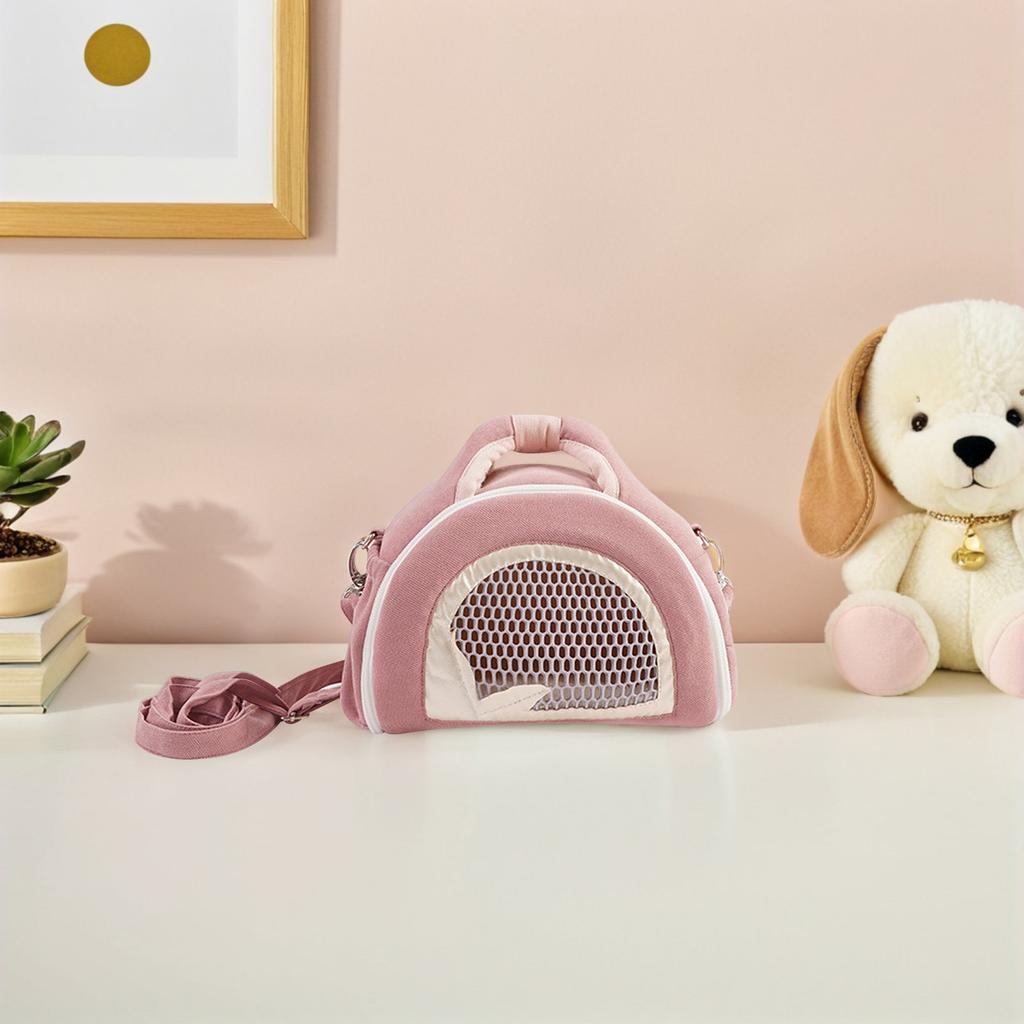 Small Animal Carrier Bag Portable Pet Shoulder Bag for Hamster Sugar Glider Rat Guinea Pig - Breathable Outdoor Travel Carrier
