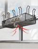Outdoor Shoe and Clothes Drying Rack with Anti-Theft Window Hook