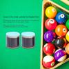 2pcs No Slip Cue Tip Chalk Billiard Pool Cue Dry Chalk Accessory for Snooker Pool (Green)