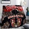 1PC The Warriors Print Flannel Blanket, High quality All Seasons, Home Decor, Warmth and Comfort, Perfect for Christmas Gifts