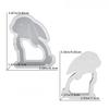 1 Pcs DIY Easter Bunny Hollow Candle Holder Resin Mold Figurine Bunny Plaster Silicone Mold Home Decor Desktop Storage