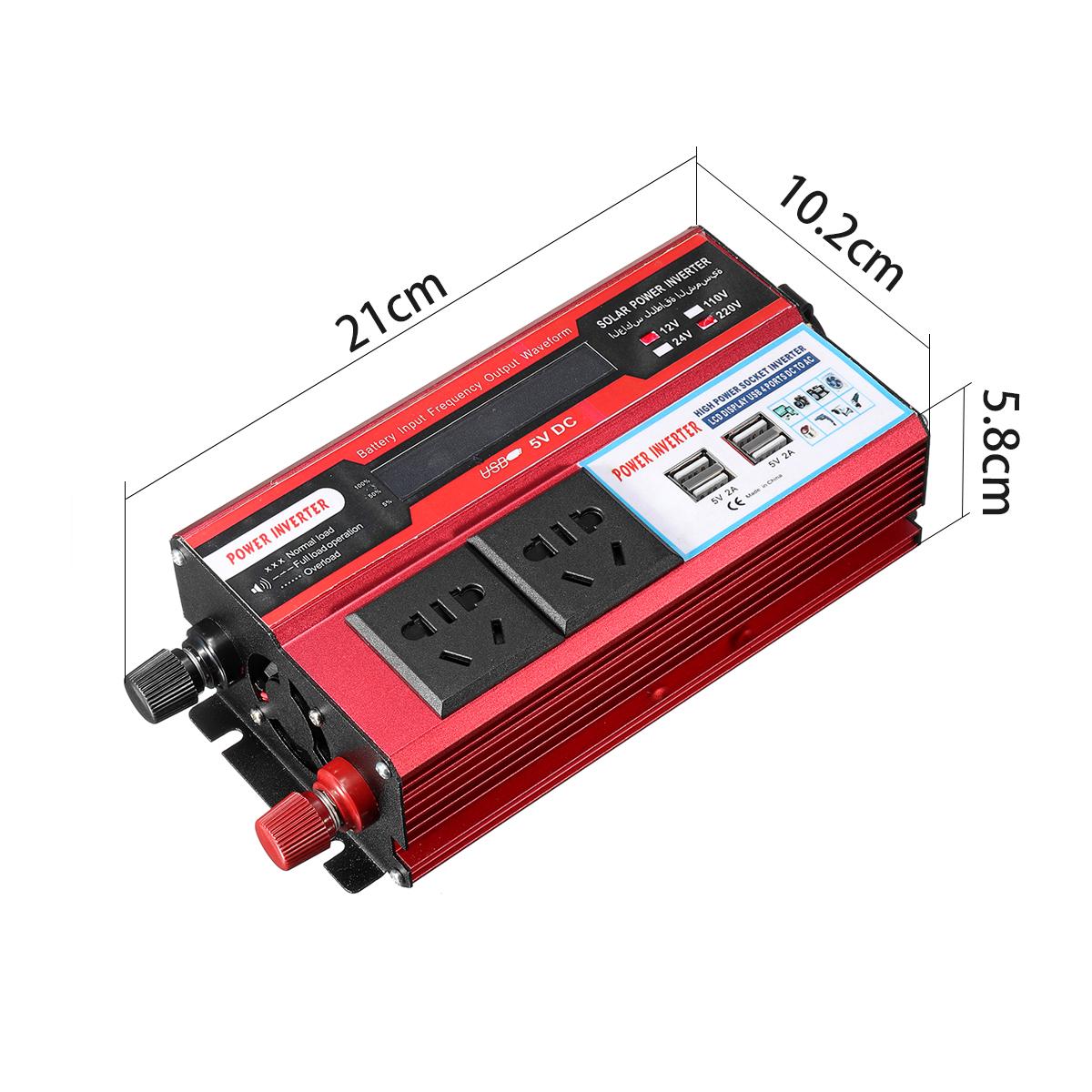 Peak 3000W DC 12/ 24V To AC 220V Car Solar Power Modified Sine Wave ...
